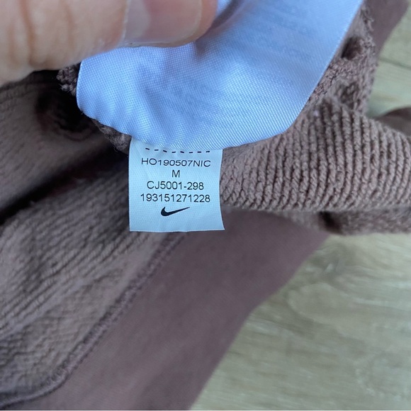 Nike NSW Air hoodie oversized long tunic Nike sweater dress Smokey mauve - Picture 8 of 8